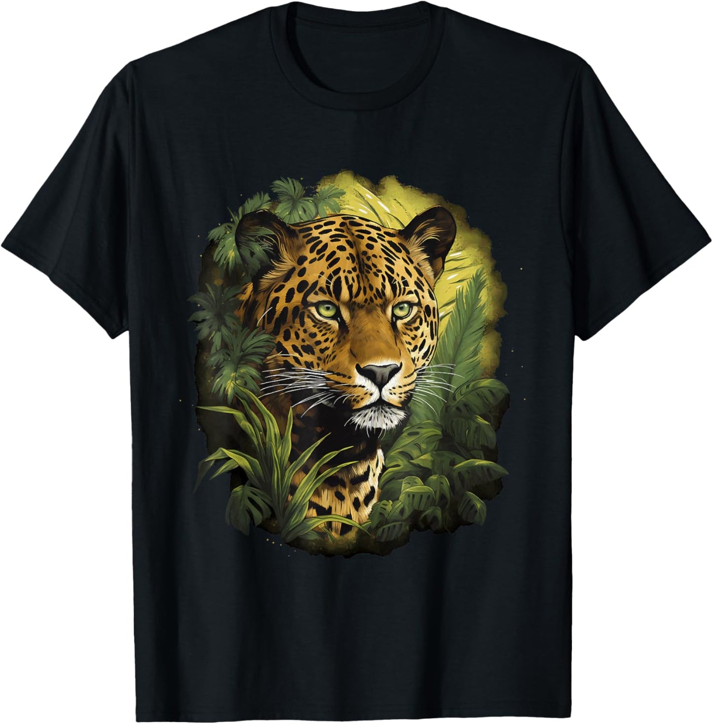 Jaguar Big Cat Lover Print Graphic Design Men Women Kids T-Shirt - T-Shirt | Black