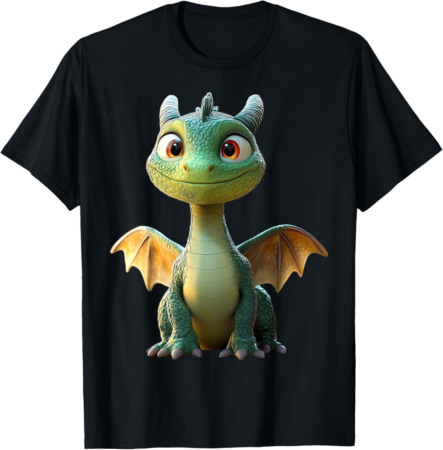 Drache Kleiner Grüner Baby Drache Dragon Süße Drachen T-Shirt - T-Shirt | Black