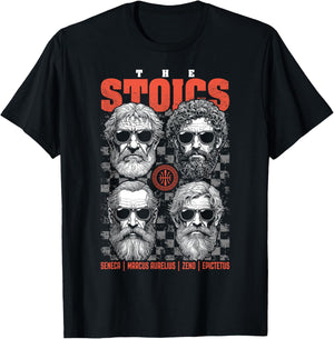 Funny Stoic Philosophy Stoics Band Philosophers , Black, S T-Shirt - T-Shirt | Black