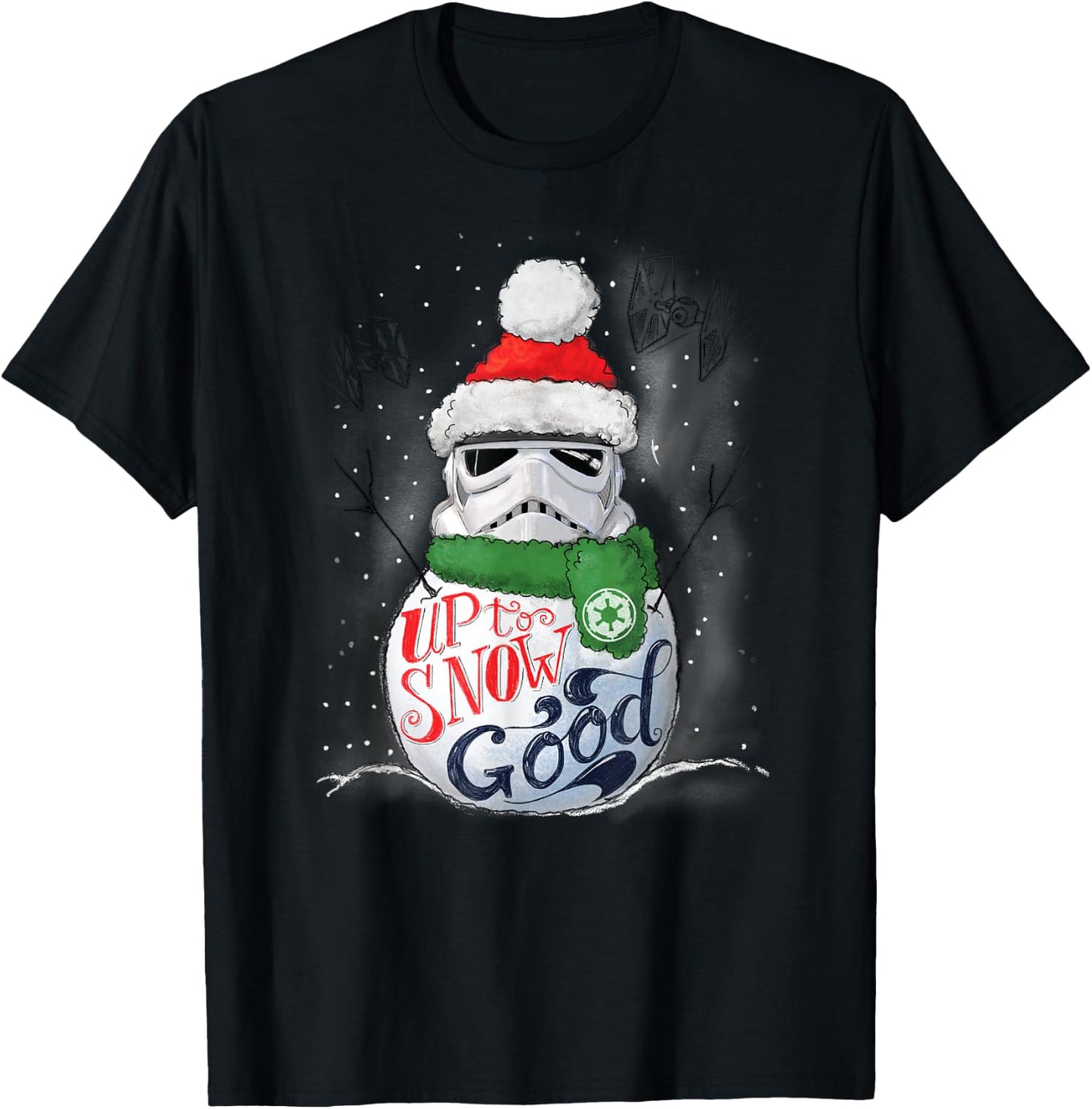 Star Wars Stormtrooper Up to Snow Good Funny Holiday T-Shirt - T-Shirt | Black