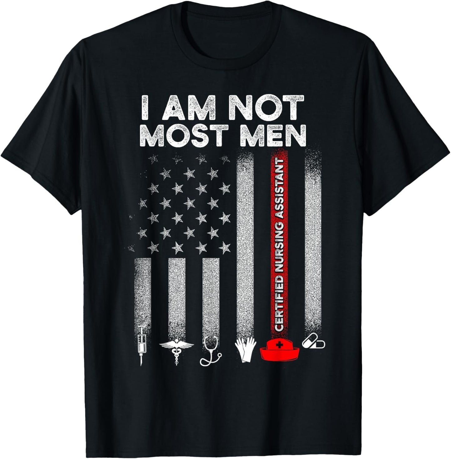CNA Most Men Certified Nursing Assistant DA1 T-Shirt - T-Shirt | Black