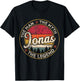 Jonas The Man The Myth The Legend Personalized Name T-Shirt - T-Shirt | Black