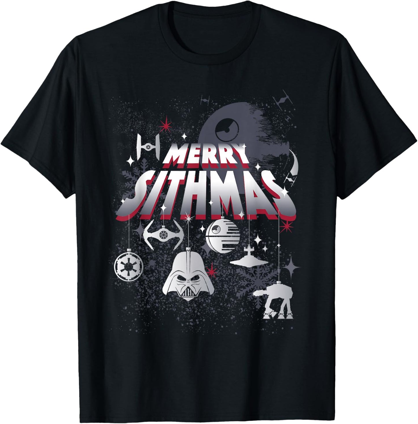 Star Wars Christmas Dark Side Group Shot Merry Sithmas T-Shirt - T-Shirt | Black