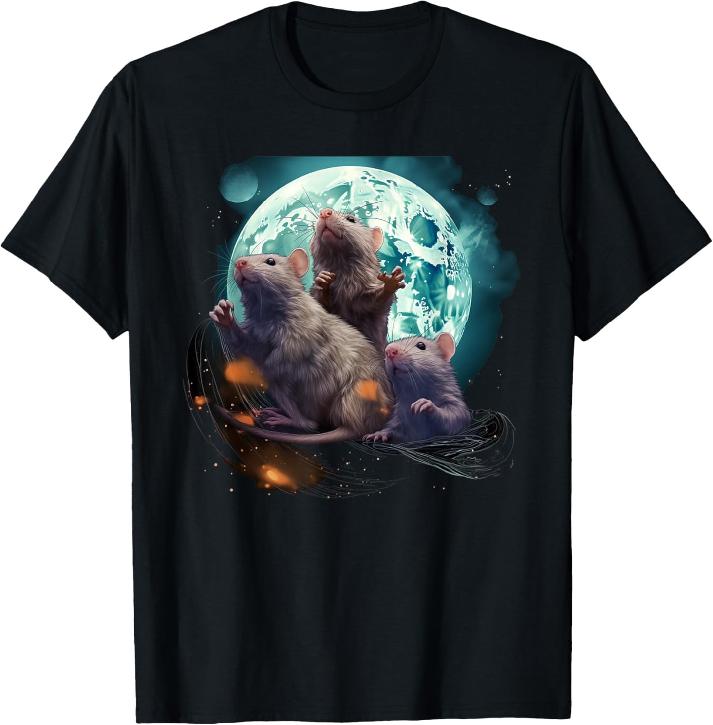 Rats Howling at the Moon gift T-Shirt - T-Shirt | Black