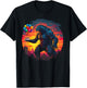 Kaiju Balloon And Cake Funny Japanese Monster Lover Birthday T-Shirt - T-Shirt | Black