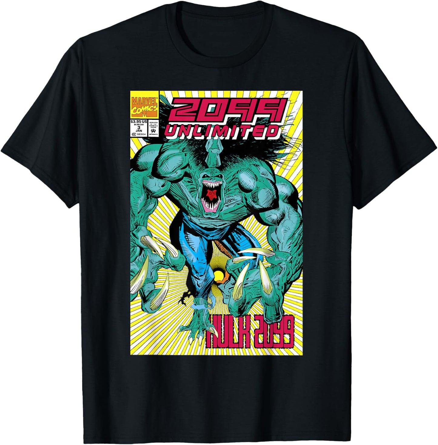 Marvel Hulk 2099 Comic Cover T-Shirt - T-Shirt | Black