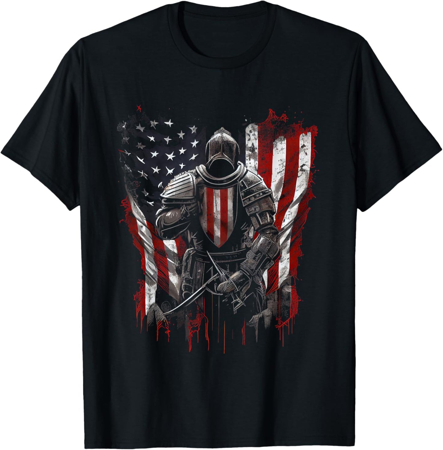 Crusader Templar Kneeling Crusader Templar Warrior Of Christ T-Shirt - T-Shirt | Black