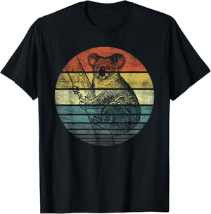Koala Bear Gifts Retro Sunset Animal Lover Koala Silhouette T-Shirt - T-Shirt | Black