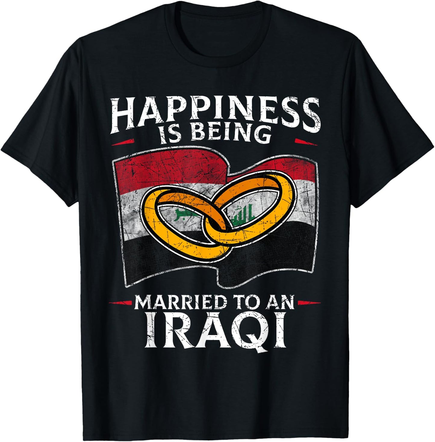 Iraqi Wedding Republic of Iraq Marriage Heritage T-Shirt - T-Shirt | Black
