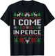 I Come In Peace I'm Peace Funny Matching Couple Christmas T-Shirt - T-Shirt | Black