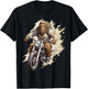 Bigfoot Biker Funny Sasquatch Bigfoot Riding A Motorcycle T-Shirt - T-Shirt | Black