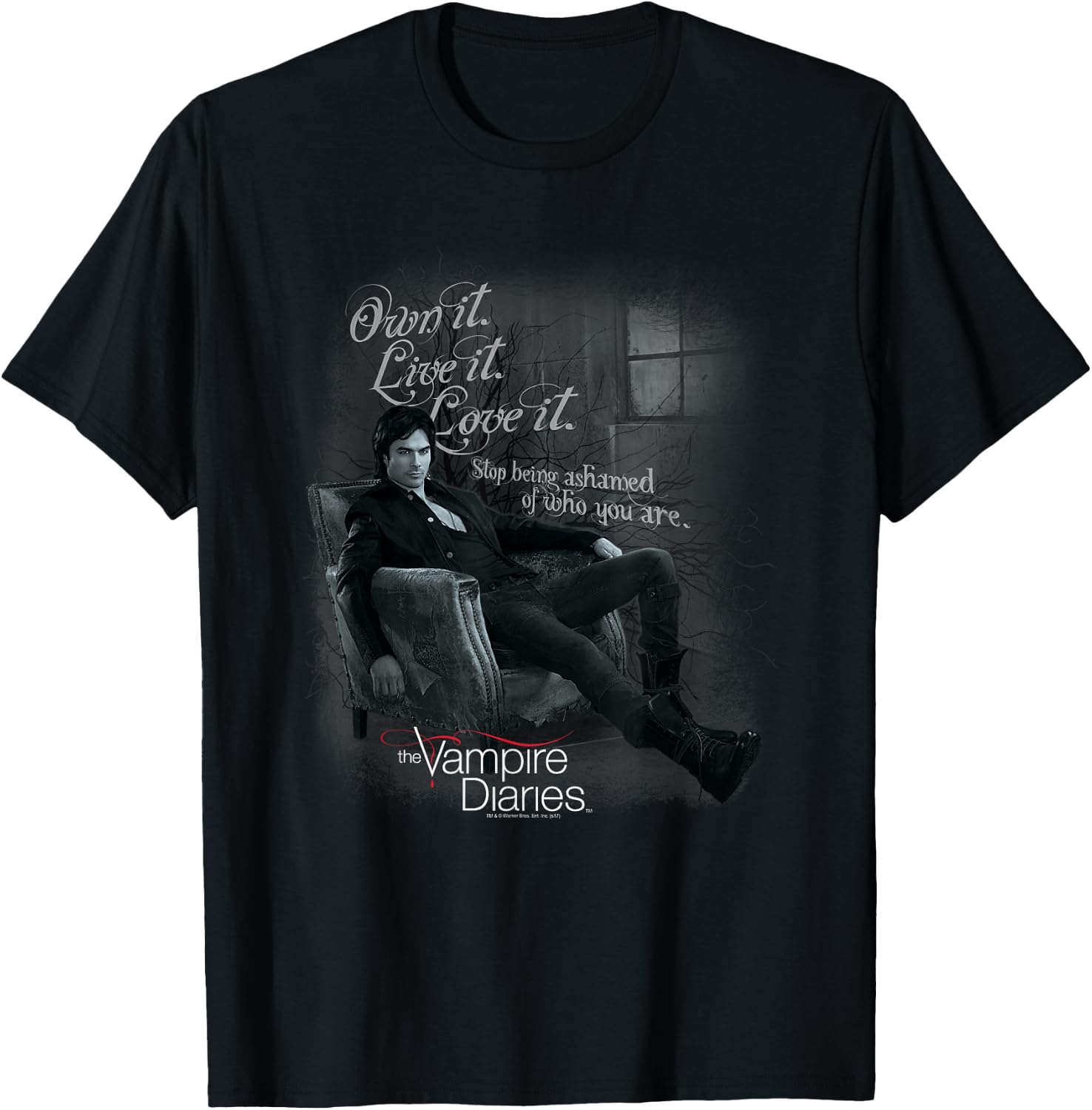 Vampire Diaries Be Yourself Small T-Shirt - T-Shirt | Black