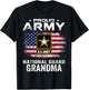 Proud Army National Guard Grandma With American Flag Gift T-Shirt - T-Shirt | Black