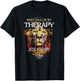 Muay Thai Is My Therapy :: Jesus My Savior MMA Fighter Lion T-Shirt - T-Shirt | Black
