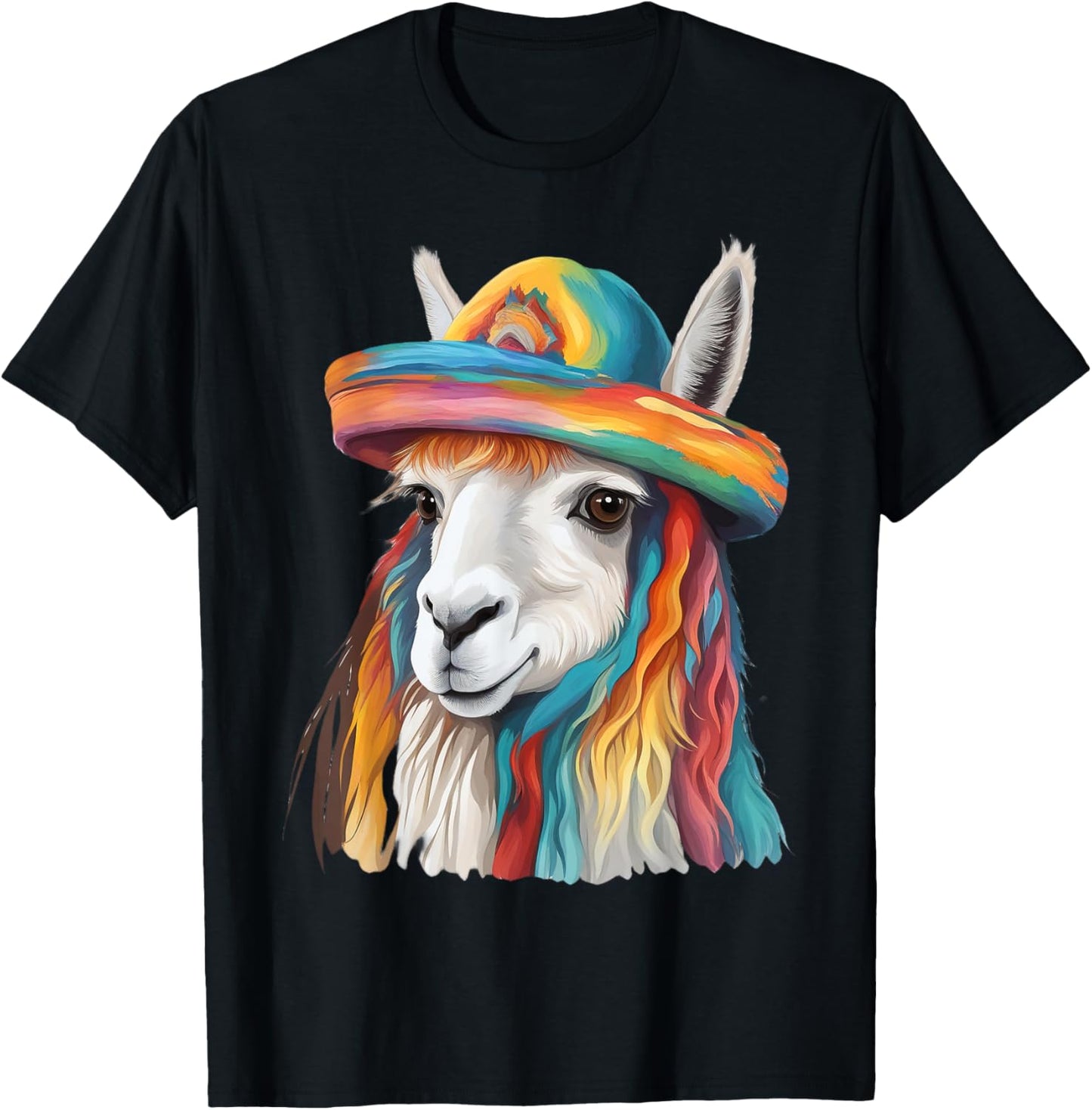 Cute Llama Costume Cotopaxi National Park Alpaca Ecuador T-Shirt - T-Shirt | Black