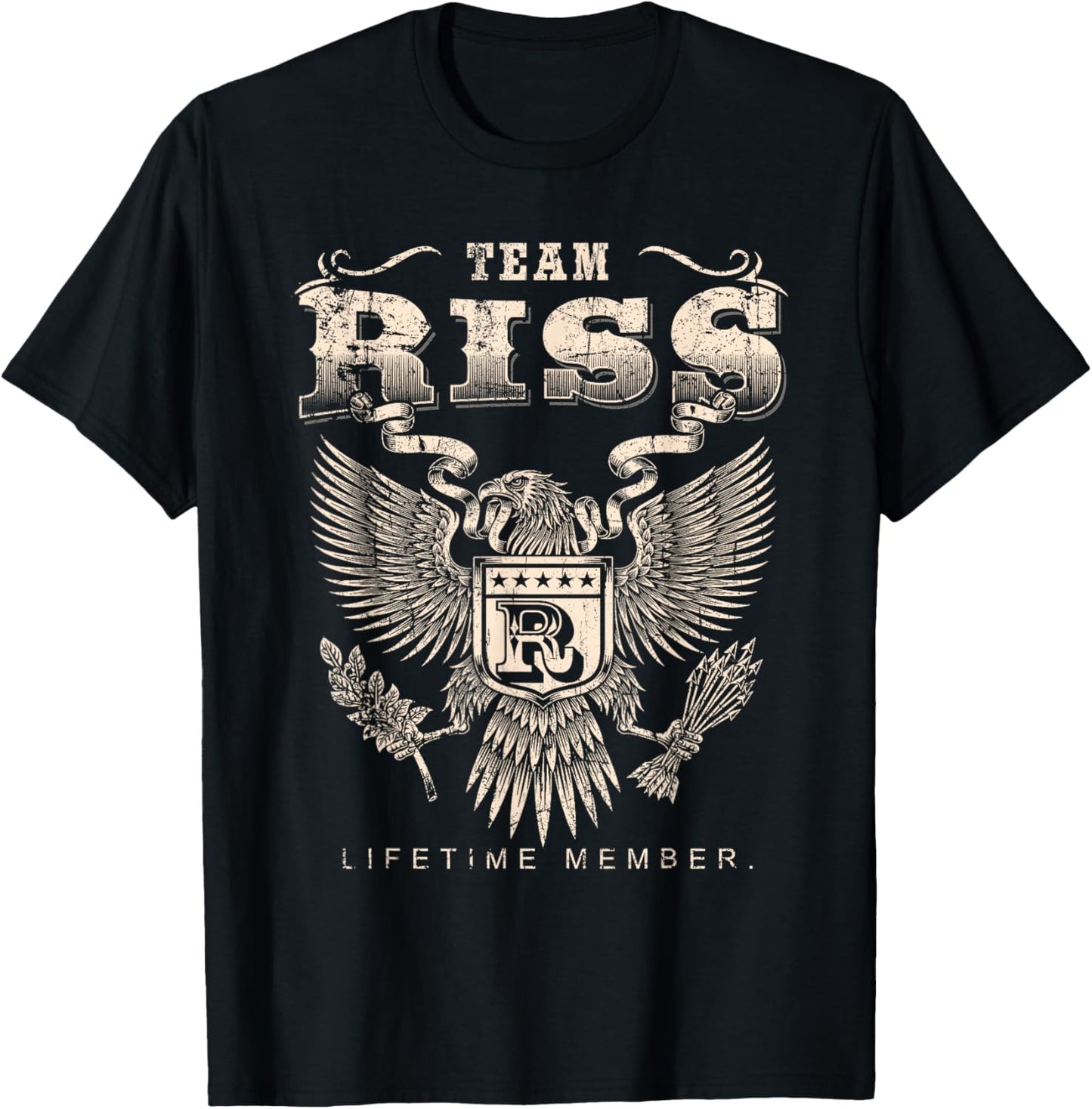 Team Riss Lifetime Member - Riss Name T-Shirt - T-Shirt | Black