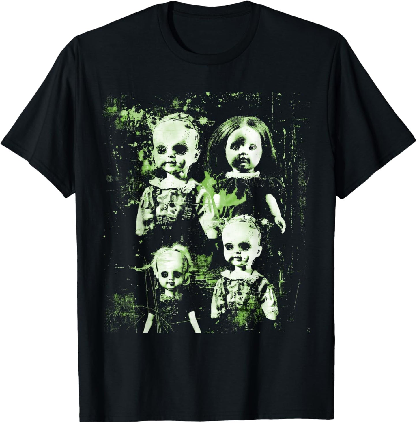Horror Doll Creepy Cute Haunted Toy Pastel Goth Alt Scary T-Shirt - T-Shirt | Black