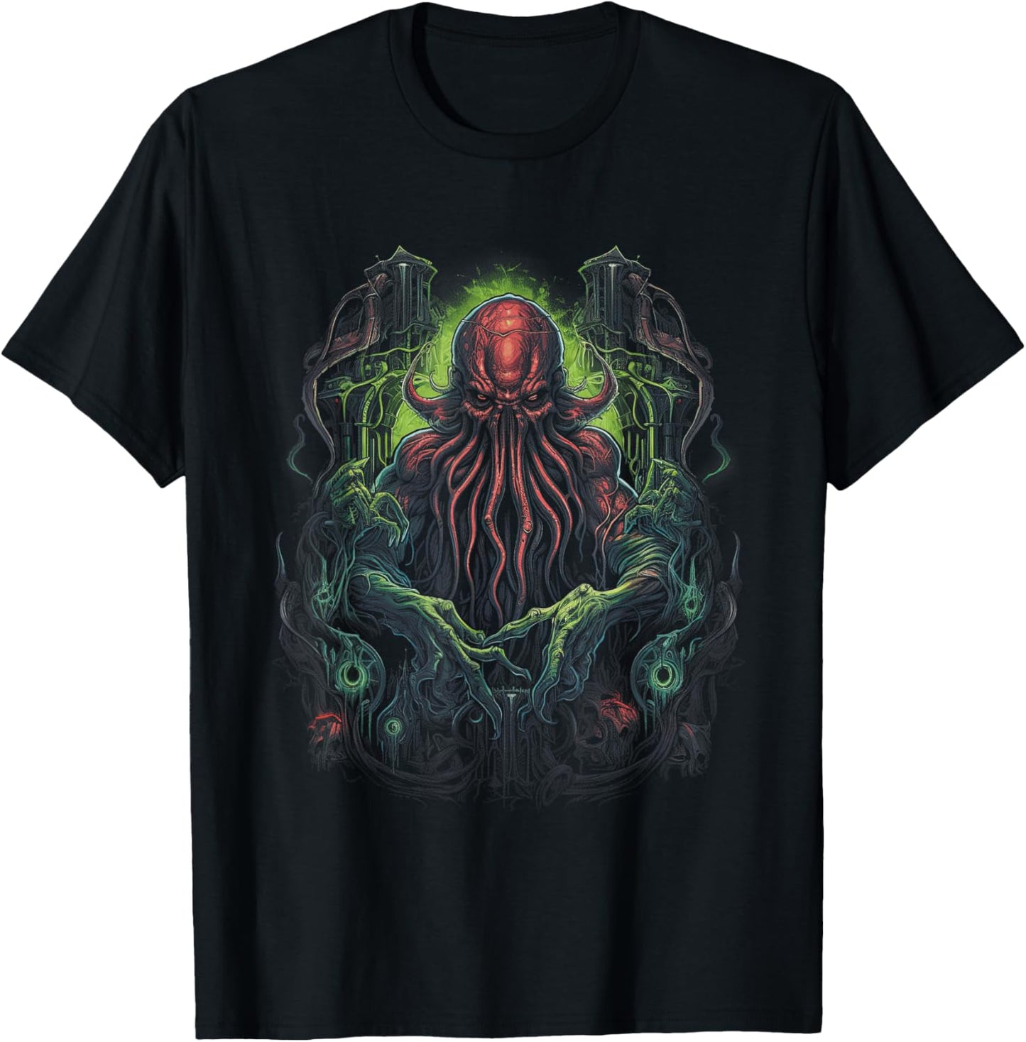 Cthulhu Lovecraft Horror Monster Fantasy T-Shirt - T-Shirt | Black