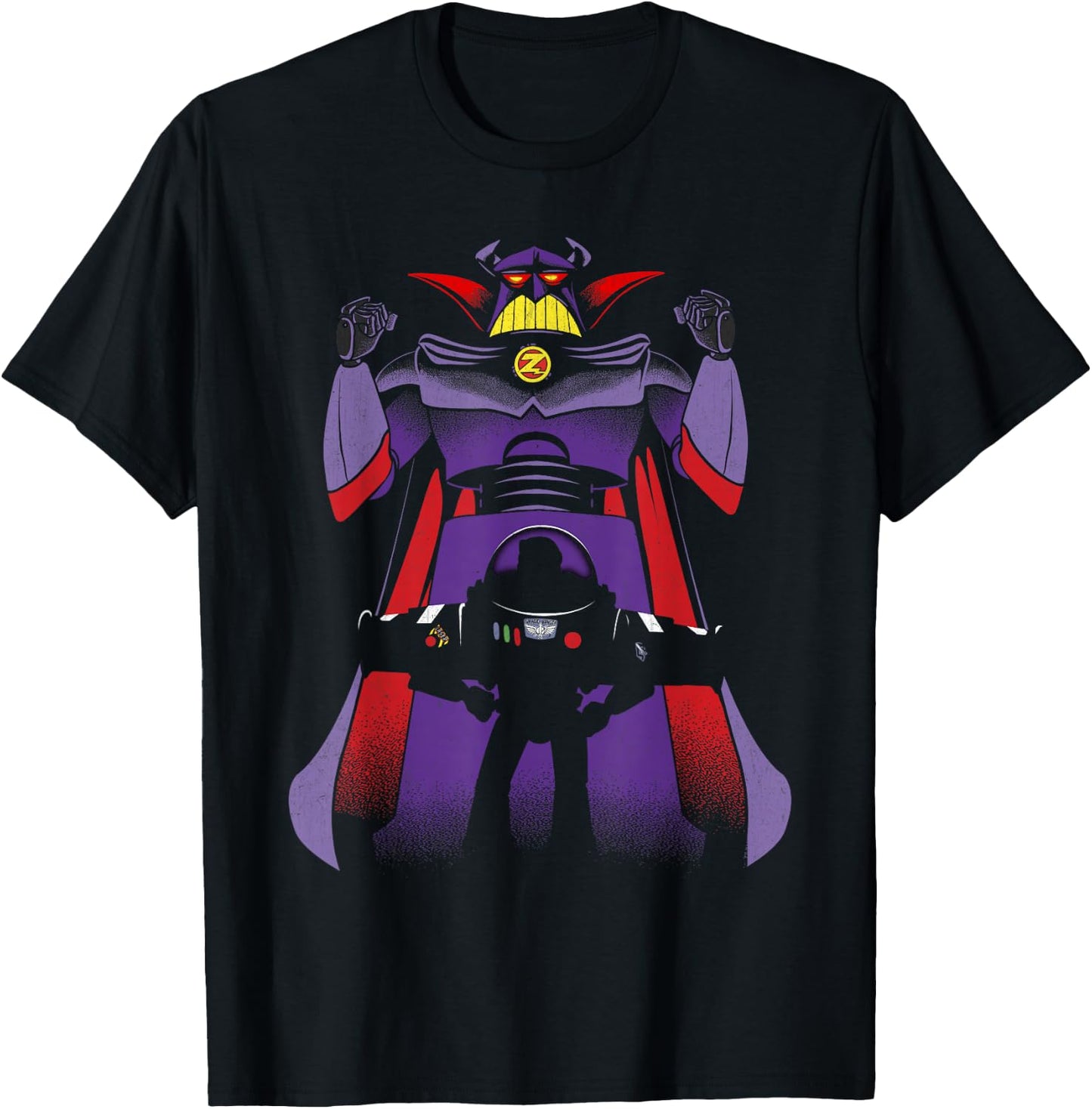 Disney Pixar Toy Story Zurg Behind Buzz Lightyear T-Shirt - T-Shirt | Black