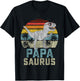 Papasaurus T Rex Dinosaur Papa Saurus Family Matching T-Shirt - T-Shirt | Black