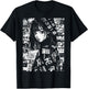 80s 90s Anime Manga Girl Kawaii Grunge Streetwear Harajuku T-Shirt - T-Shirt | Black