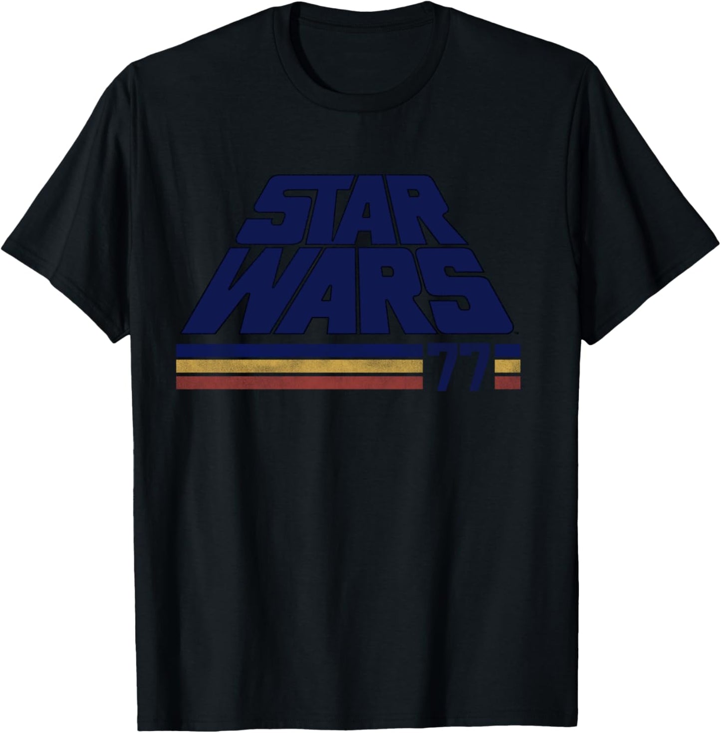 Star Wars '77 Retro Stripe Logo T-Shirt - T-Shirt | Black
