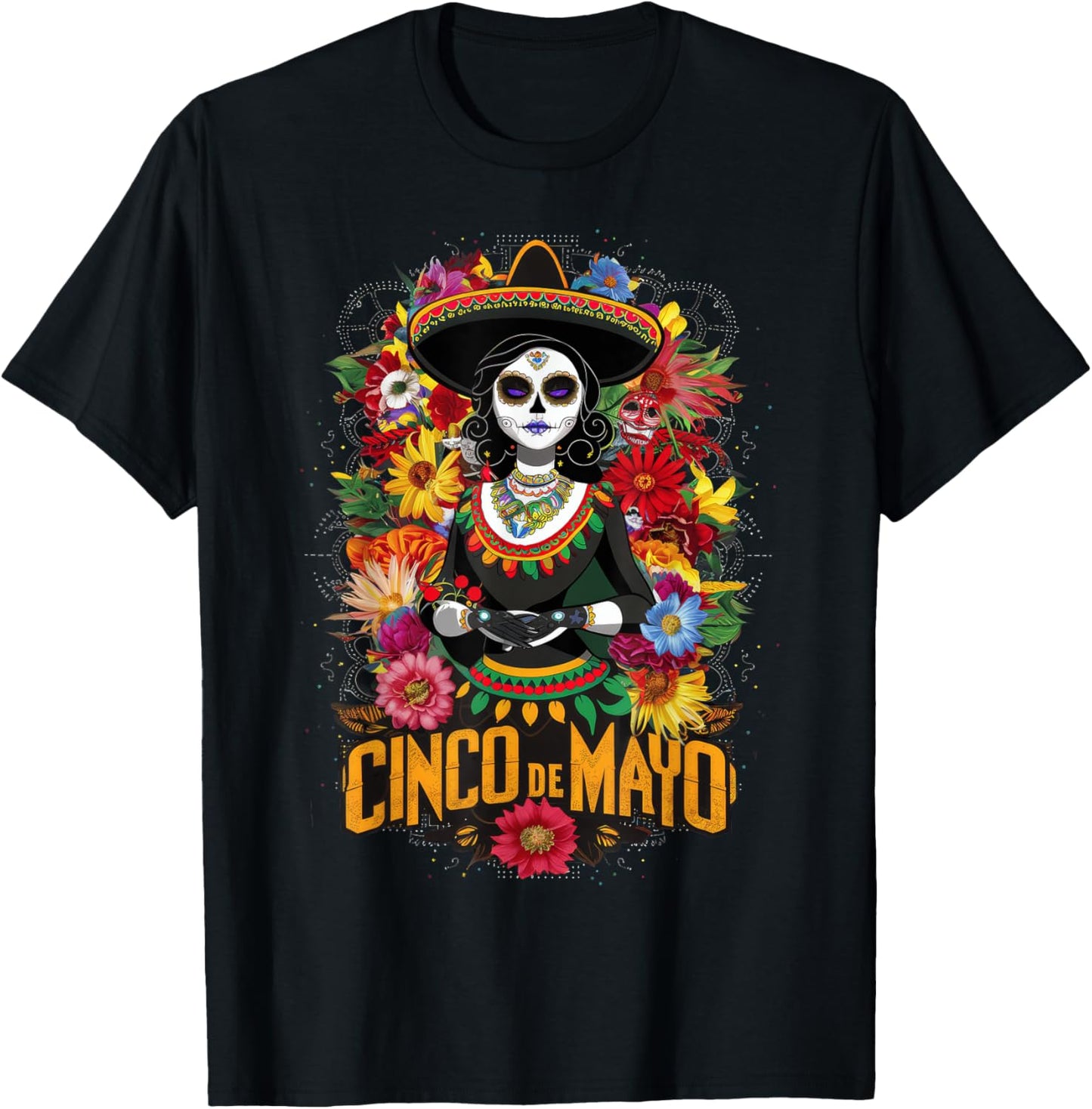 Cinco De Mayo Girl Mexican Fiesta 5 De Mayo T-Shirt - T-Shirt | Black
