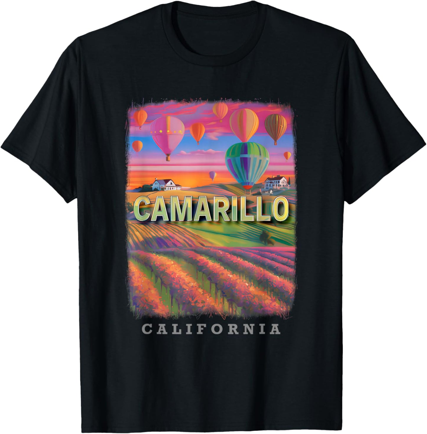 Camarillo California CA Countryside Charm SD399 T-Shirt - T-Shirt | Black