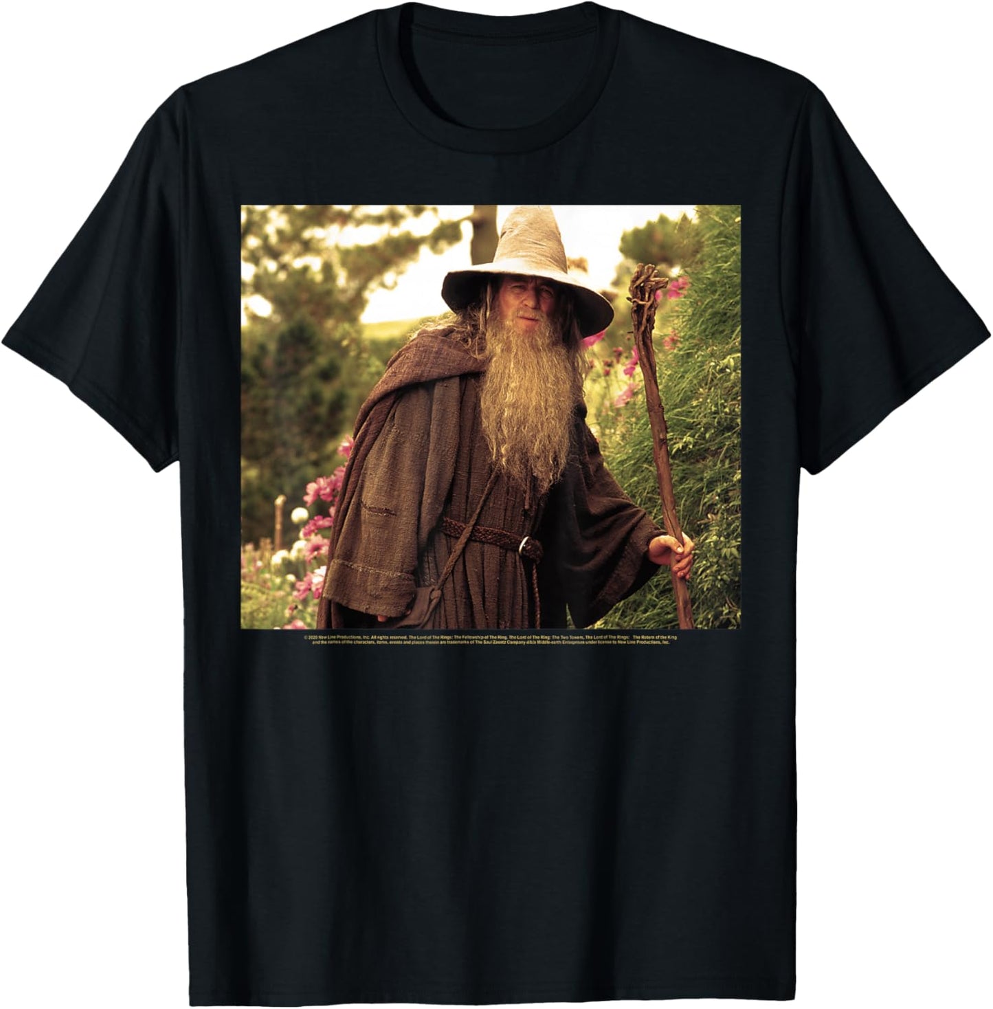 The Lord Of The Rings Gandalf Traveling Portrait T-Shirt - T-Shirt | Black