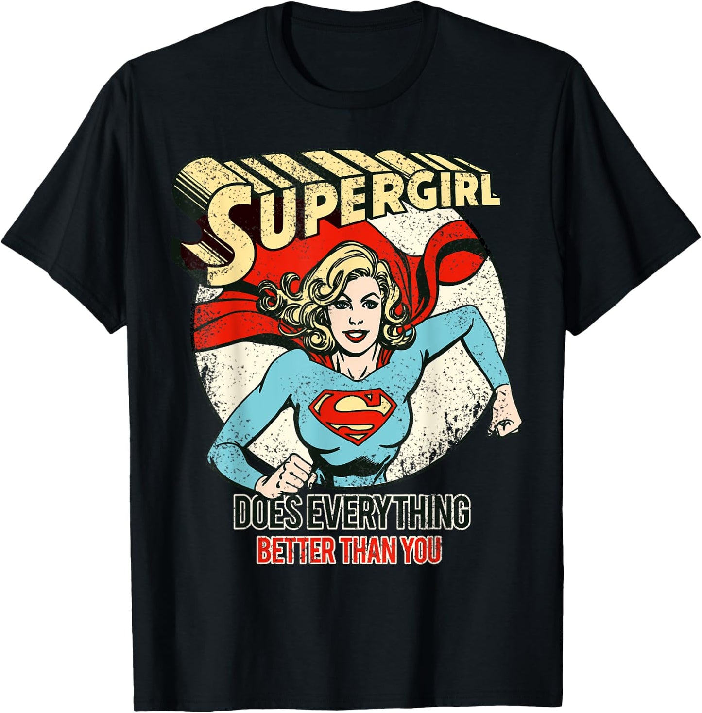 DC Supergirl Text Better Than You T-Shirt - T-Shirt | Black