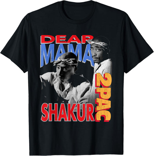 Official Tupac Dear Mama 2PAC T-Shirt - T-Shirt | Black