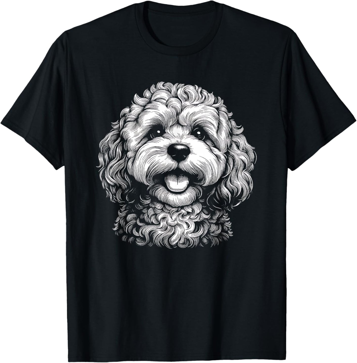 Cavapoo Dog Graphic Design T-Shirt - T-Shirt | Black