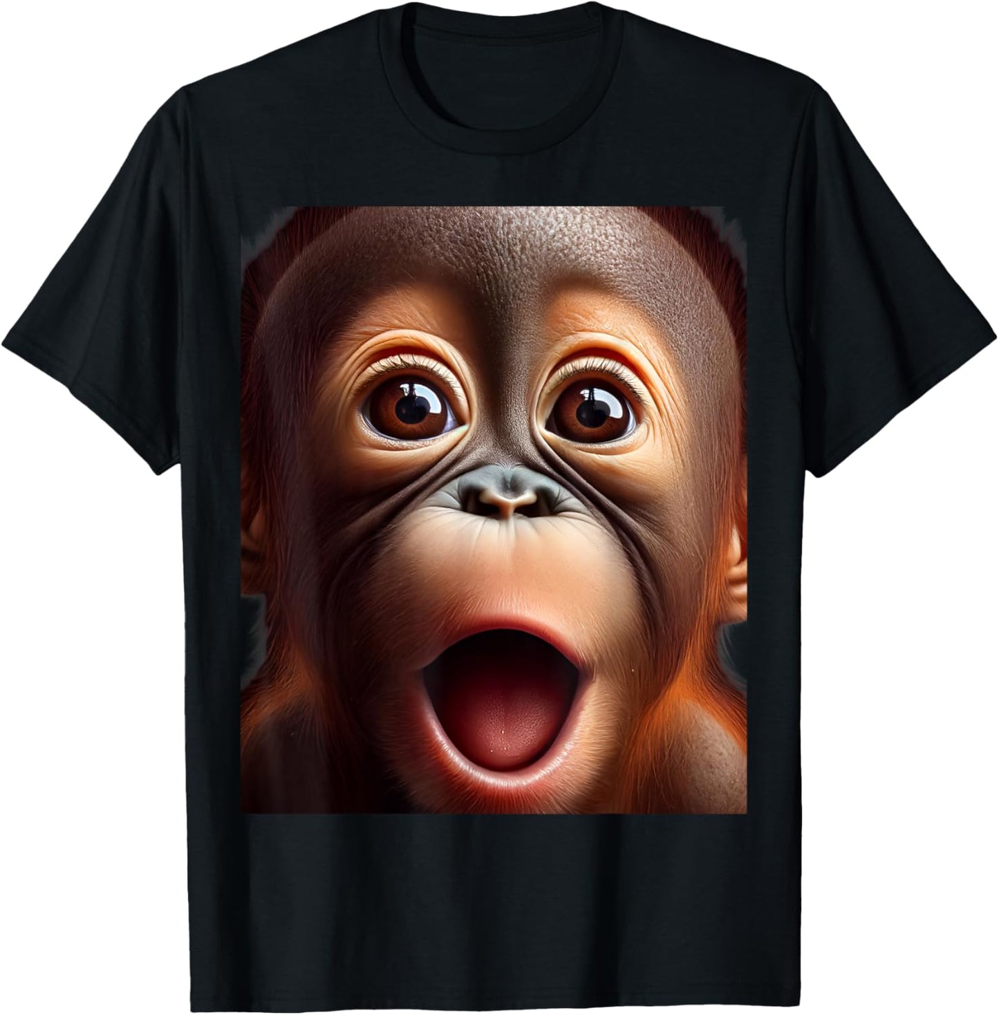 Funny Monkey Face baby orangutan T-Shirt - T-Shirt | Black