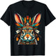 Native Indian Rabbit Native American Indian Feathers T-Shirt - T-Shirt | Black