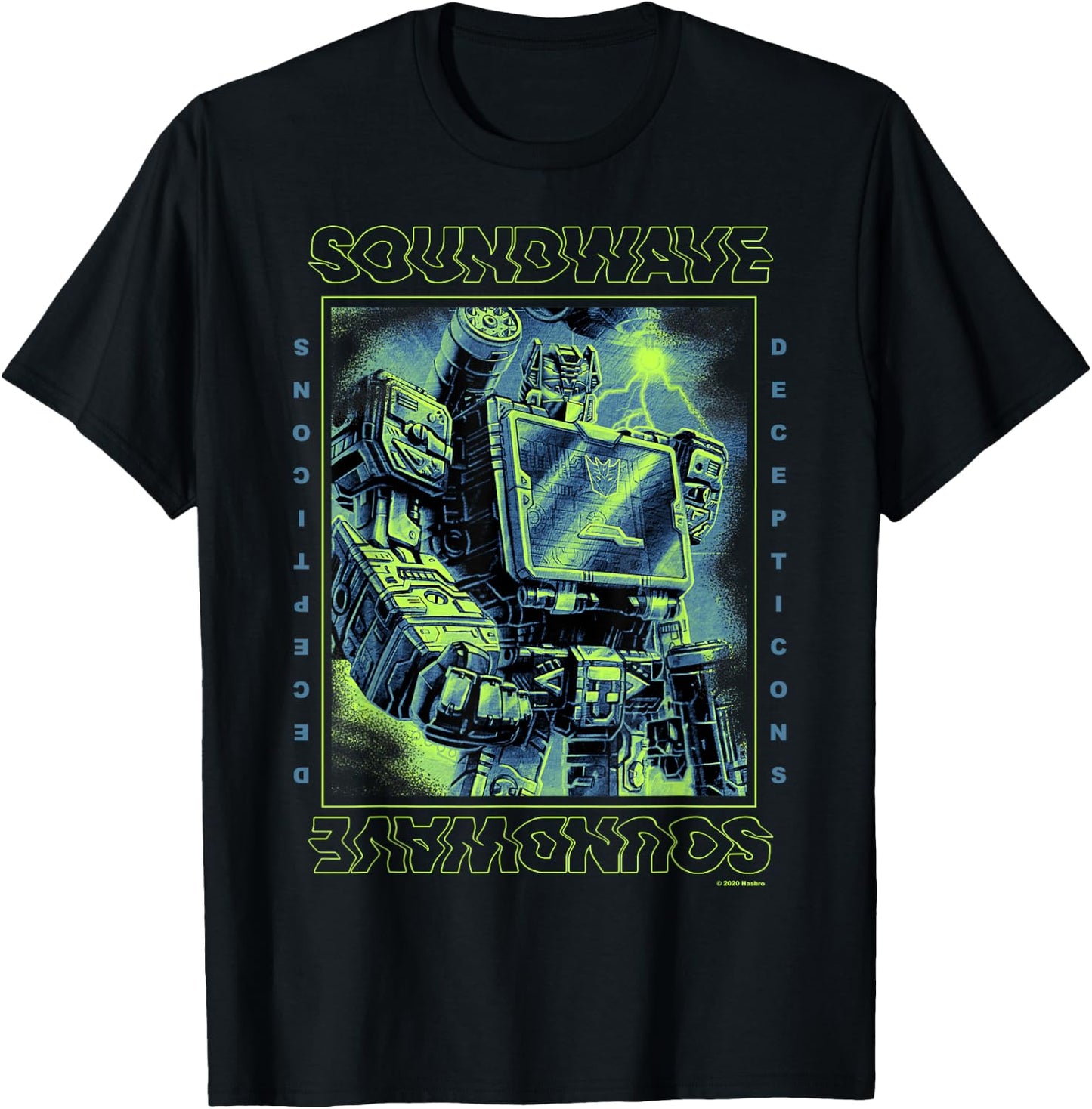 Transformers: War For Cybertron Soundwave Portrait -Adults , Black, Small T-Shirt - T-Shirt | Black