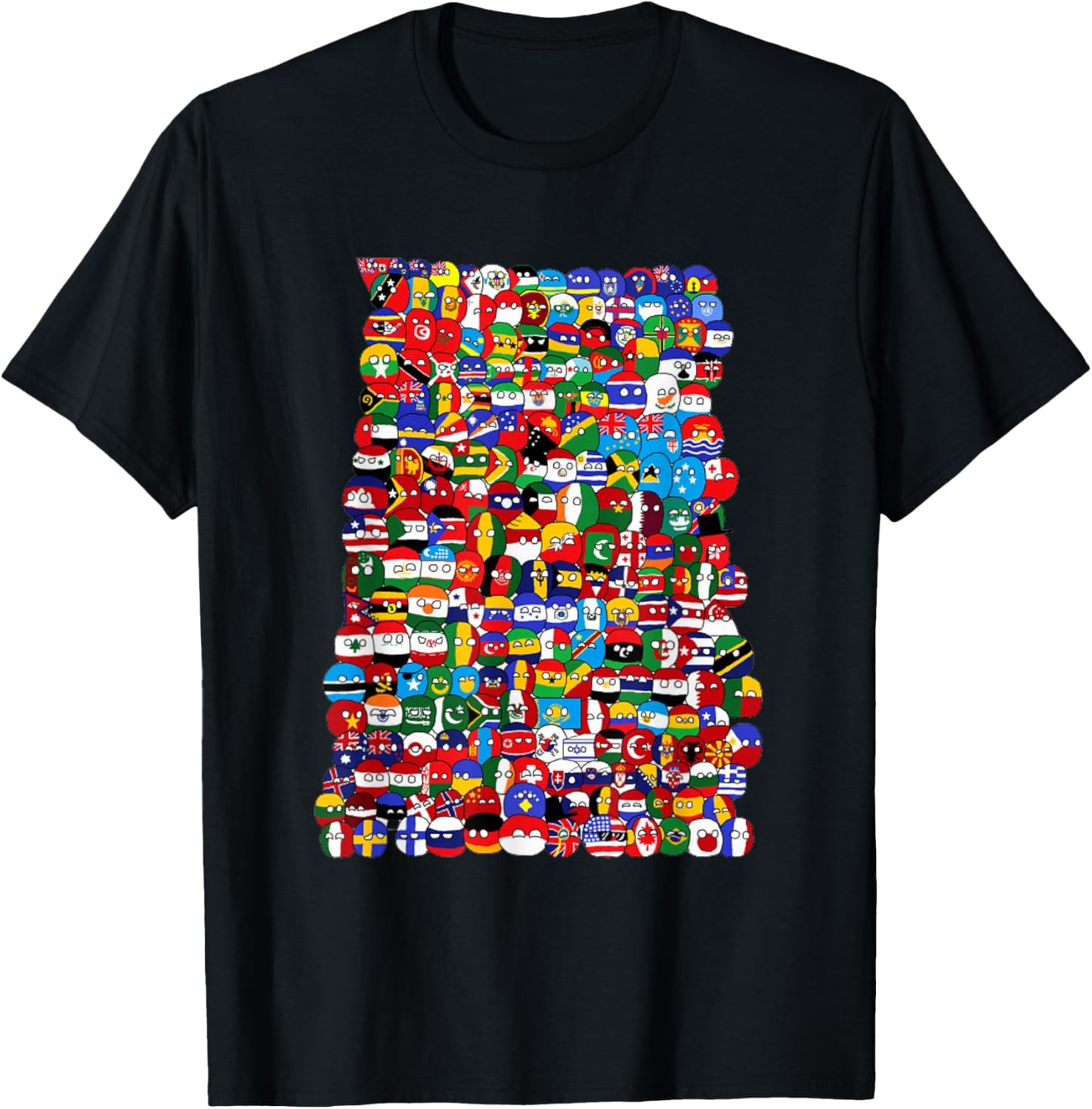 Countryballs world flags T-Shirt - T-Shirt | Black