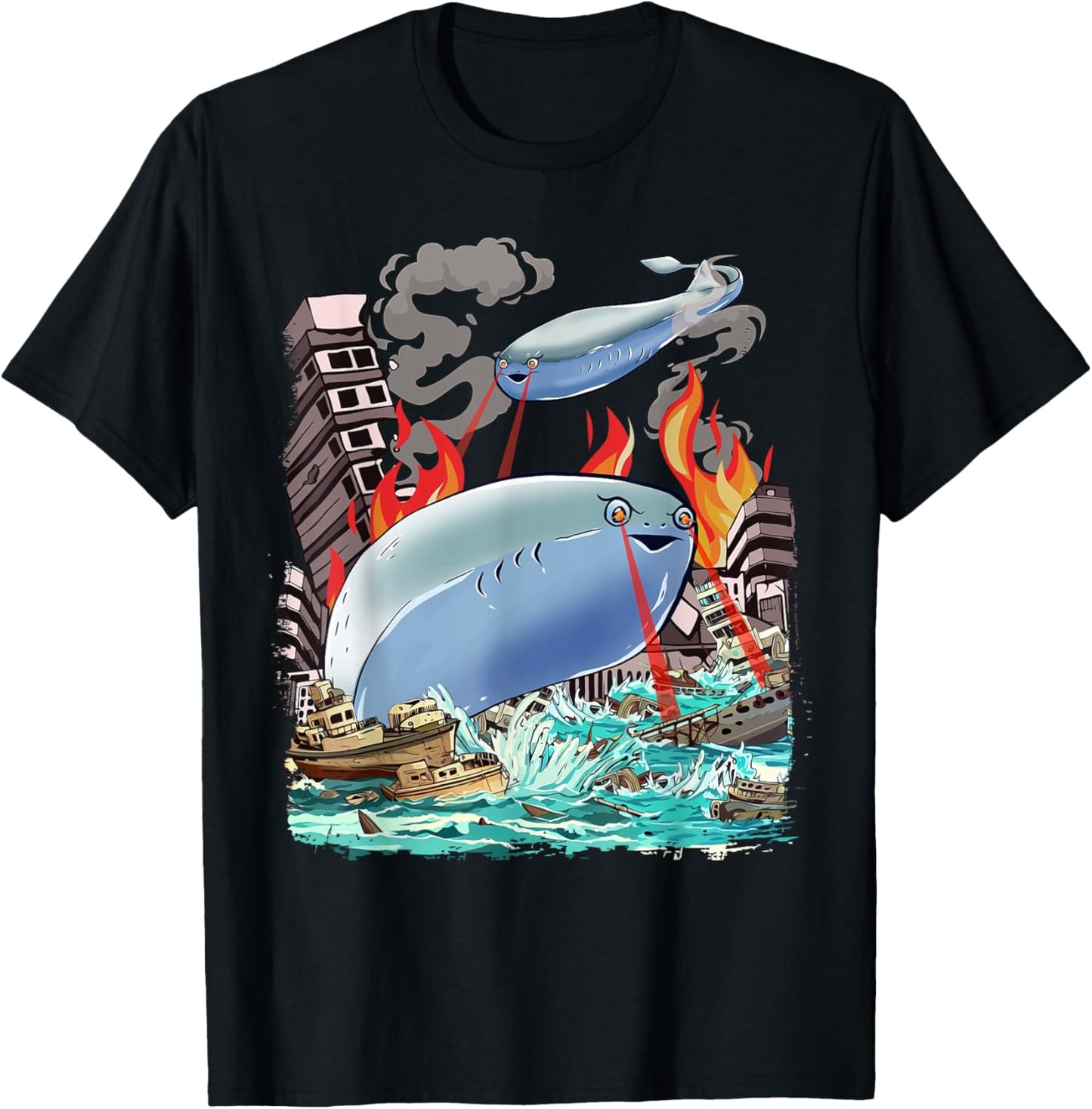 Sacabambaspis Fish Meme Kaiju Japanese Monster T-Shirt - T-Shirt | Black