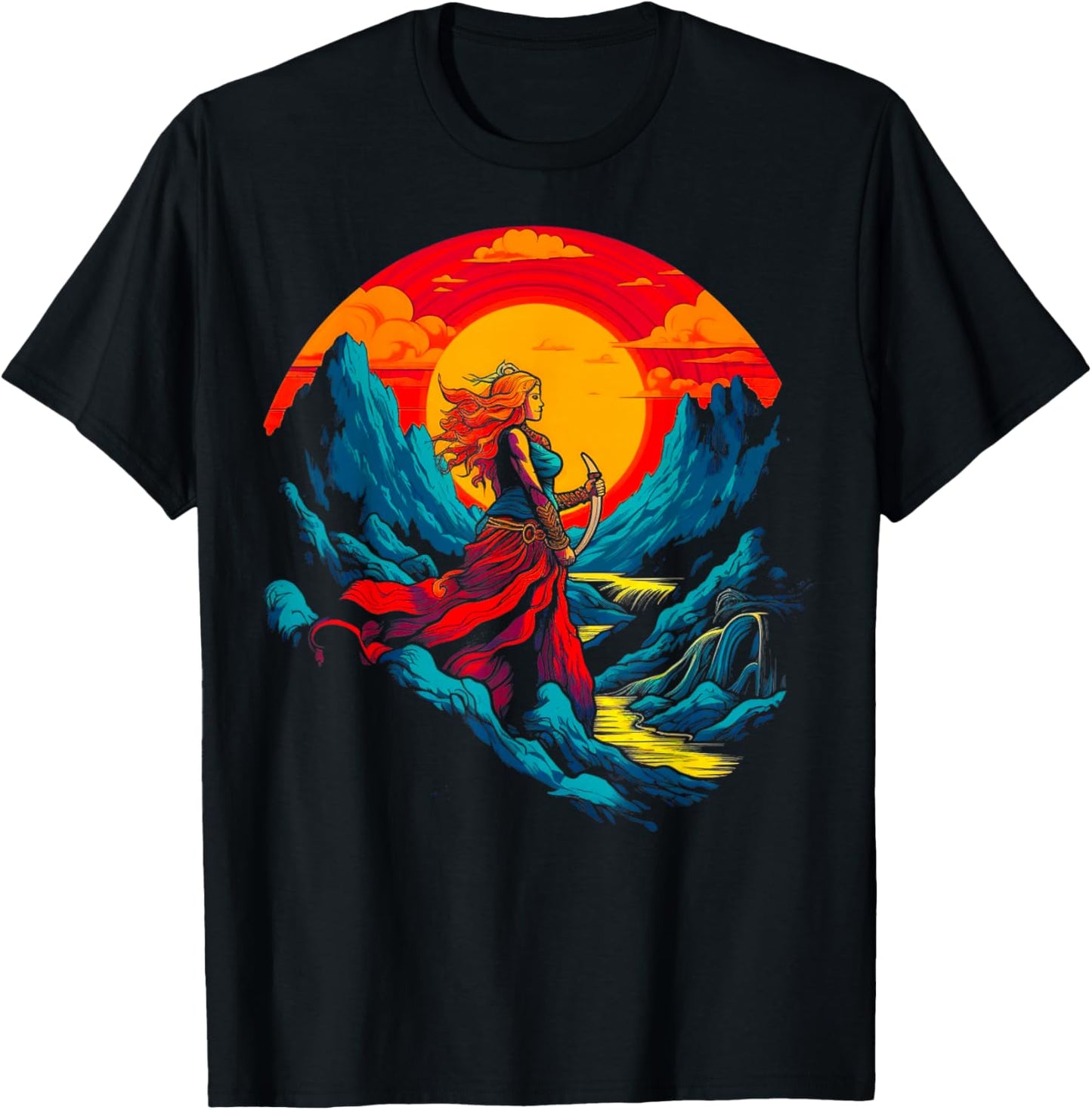 Freya Norse Mythology Viking T-Shirt - T-Shirt | Black