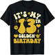 It's My 13th Golden Birthday 13 Year Old Bday Kids Groovy T-Shirt - T-Shirt | Black