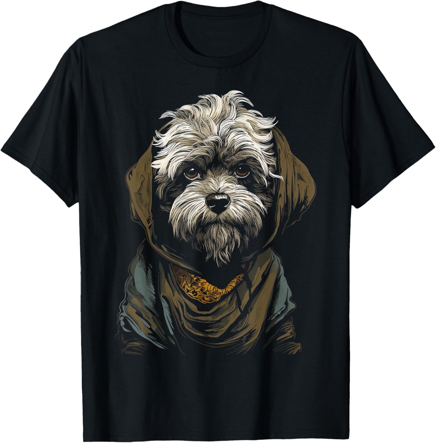 Shih Tzu Motif Pet Artwork Dog Shih Tzu Women Kids T-Shirt - T-Shirt | Black