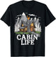 Logged Out Funny Log Cabin Life Mountain Ourdoor Camping T-Shirt - T-Shirt | Black