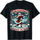 Smashing Through The Snow Boys Baseball Lifestyle Santa T-Shirt - T-Shirt | Black