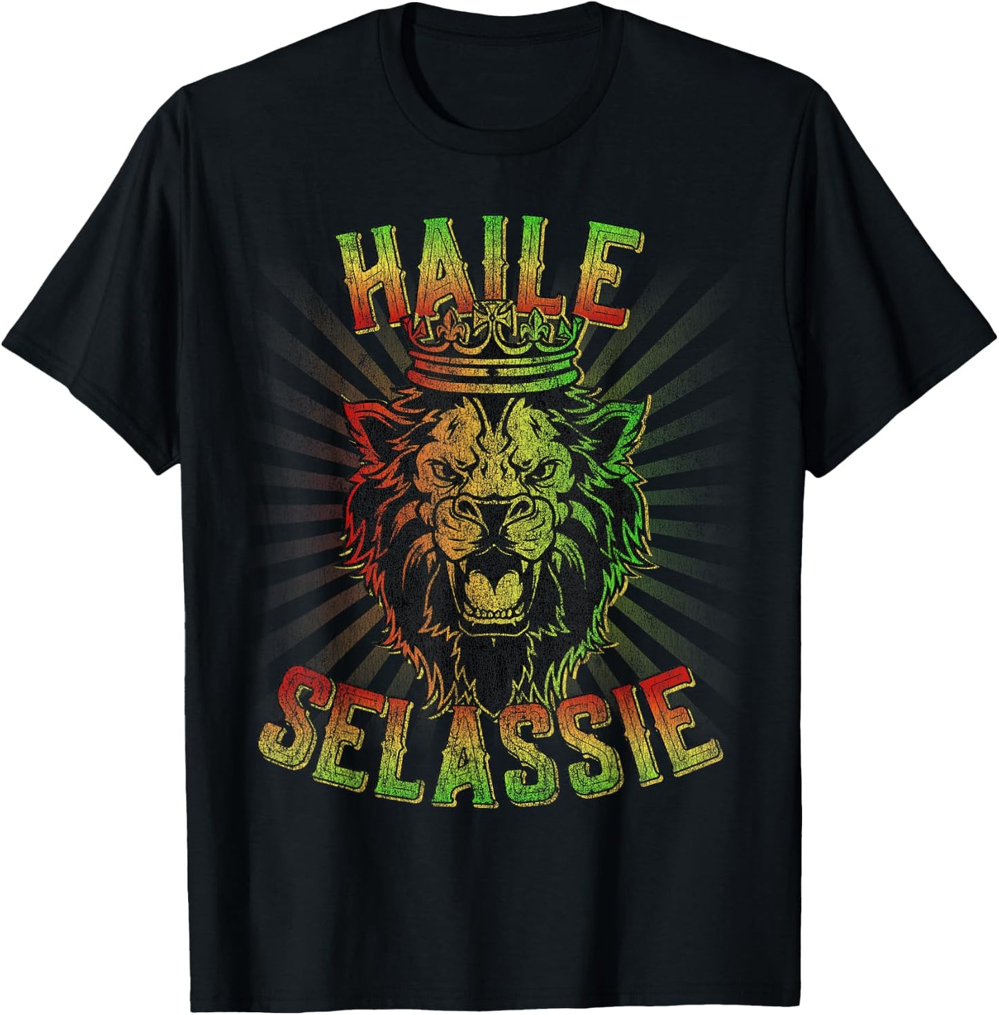 Haile Selassie Jah Lion of Judah T-Shirt - T-Shirt | Black