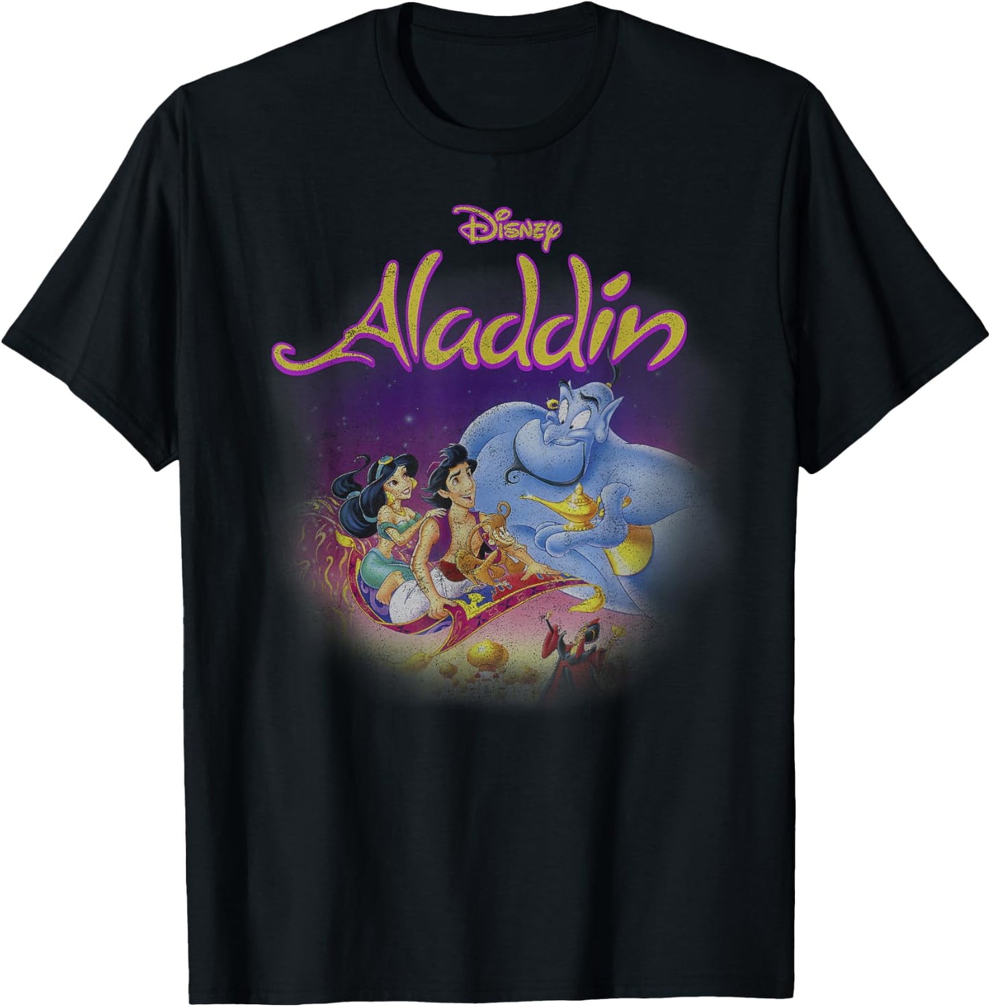 Disney Aladdin Magic Carpet Movie Cast Small T-Shirt - T-Shirt | Black
