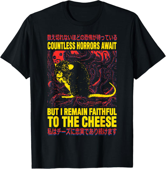 Faithful To The Cheese Faithful to the Cheese Rat T-Shirt - T-Shirt | Black