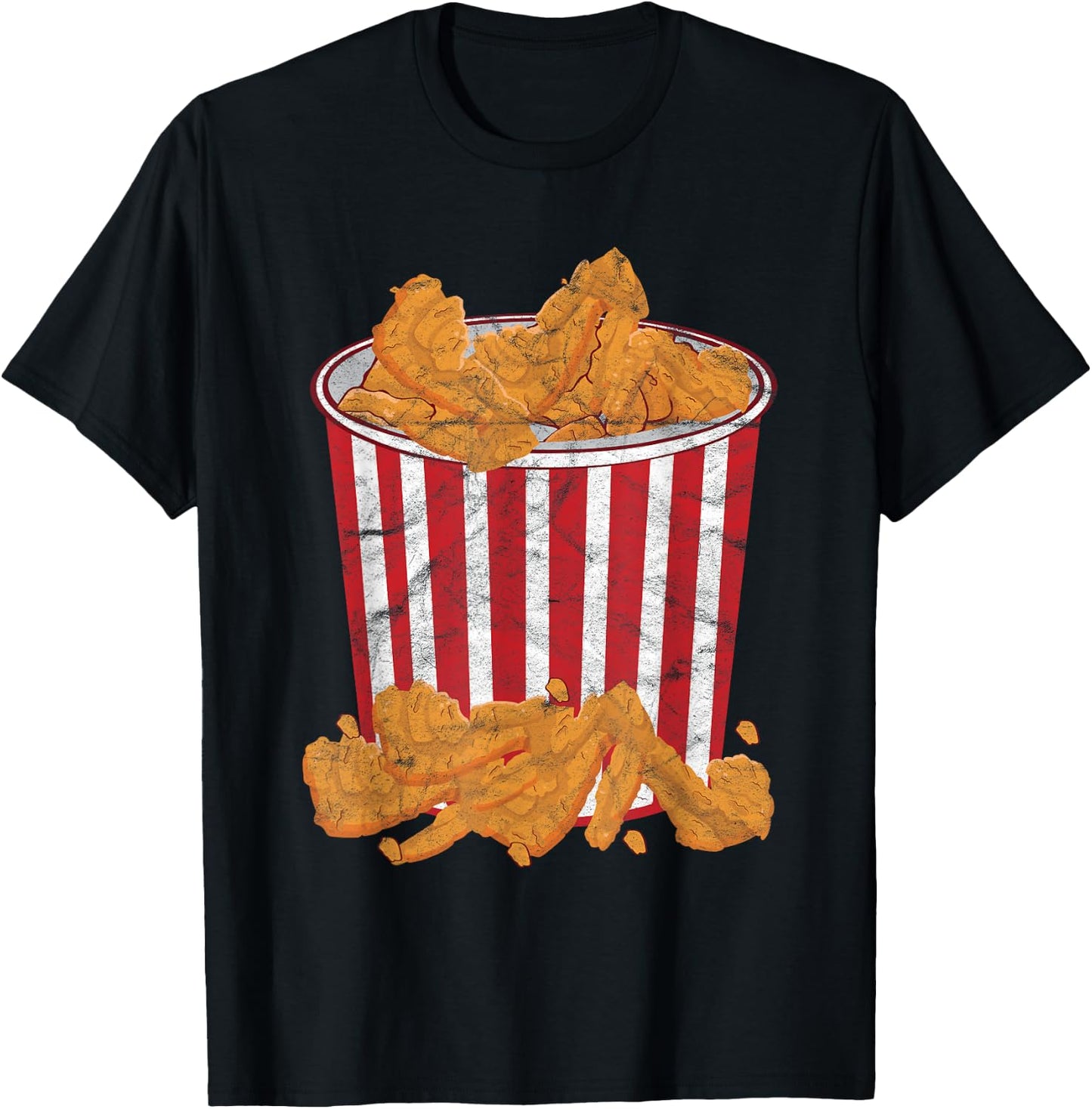 Fried Chicken Bucket Funny Halloween Costume T-Shirt - T-Shirt | Black