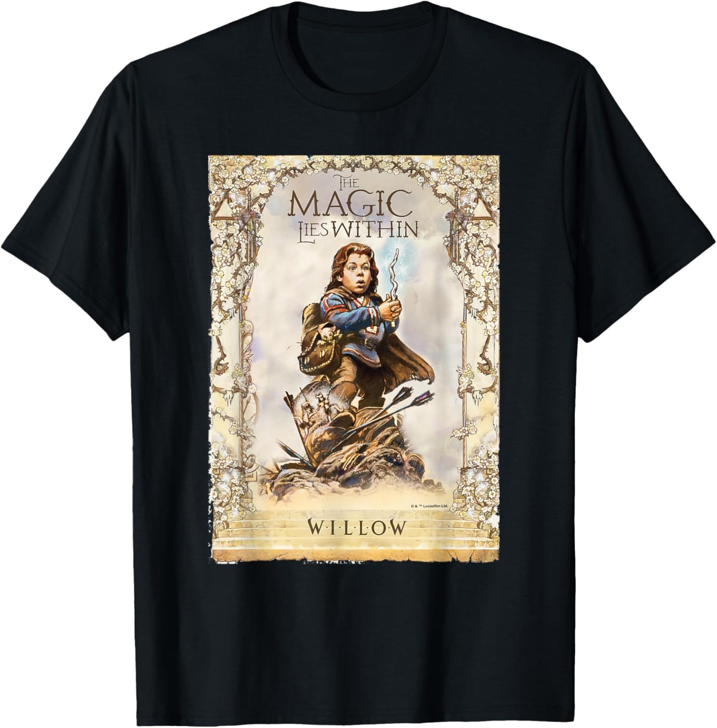 Lucasfilm Willow Movie The Magic Lies Within Archway Battle T-Shirt - T-Shirt | Black