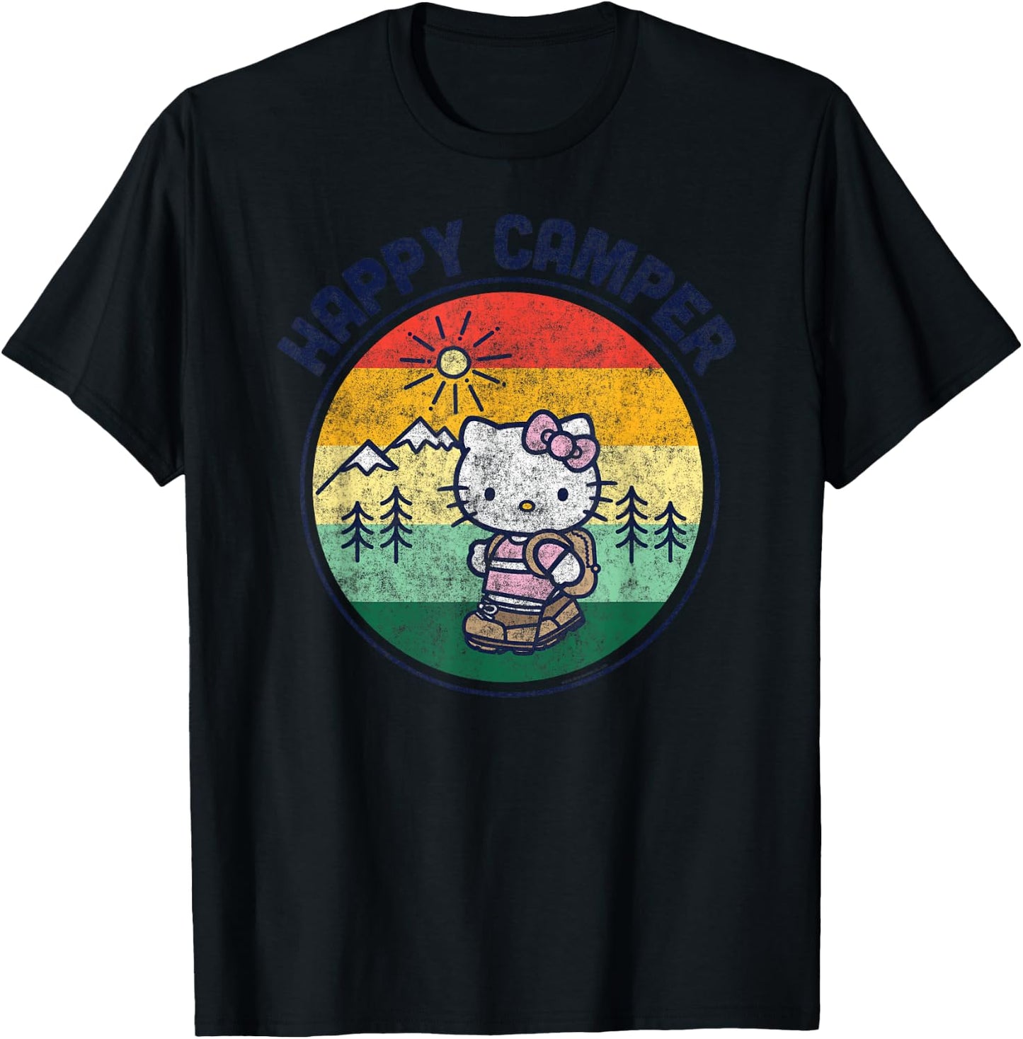 Hello Kitty Happy Camper T-Shirt - T-Shirt | Black