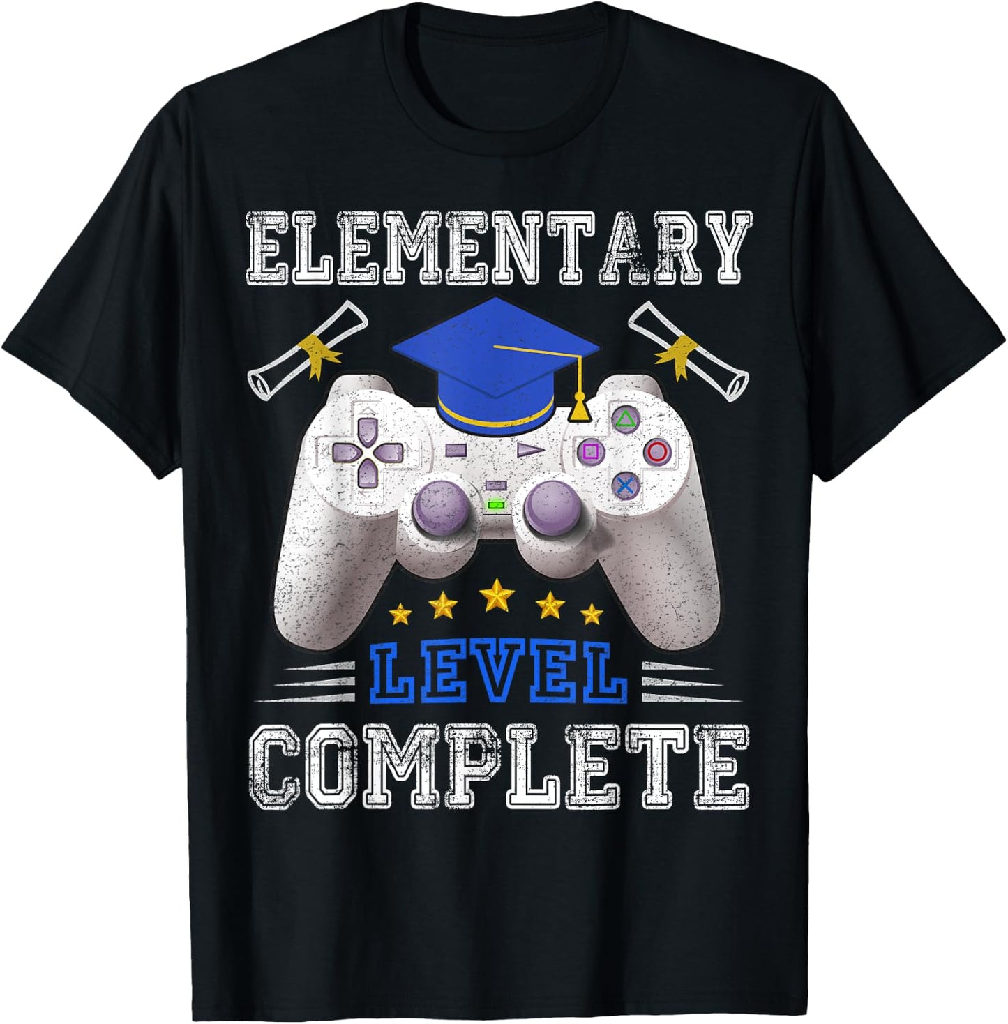 Elementary Level Complete Class Of 2025 Graduation T-Shirt - T-Shirt | Black