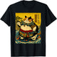 Japanese Art Cat Ninja Sumo Cat Anime Wrestler Cat Men Women T-Shirt - T-Shirt | Black